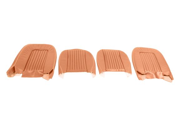 Triumph TR5-250 Front Seat Cover Kit - Tan Leather with Tan Piping - RF4058TANLEATHER