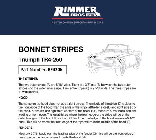 Instruction Sheet - Bonnet Stripes - RF4206