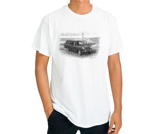 Triumph Herald Van - T Shirt in Black & White