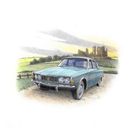 Rover P6 2000 Series 1 Saloon Personalised Portrait in Colour - RP2252COL