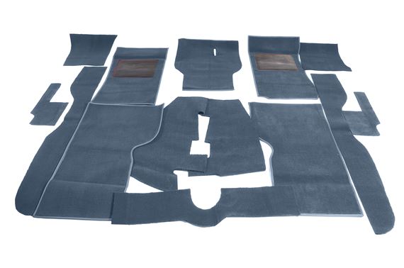 Passenger Area Carpet Set - RHD and LHD - Shadow Blue - Triumph 2000/2500/2.5Pi - RM8113BLUESHAD