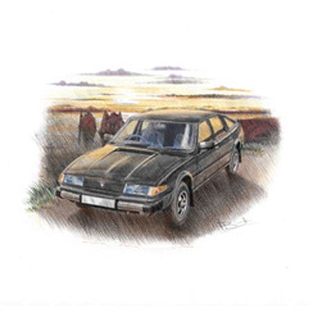 Rover SD1 Mk1 Personalised Portrait in Colour - RO2004COL