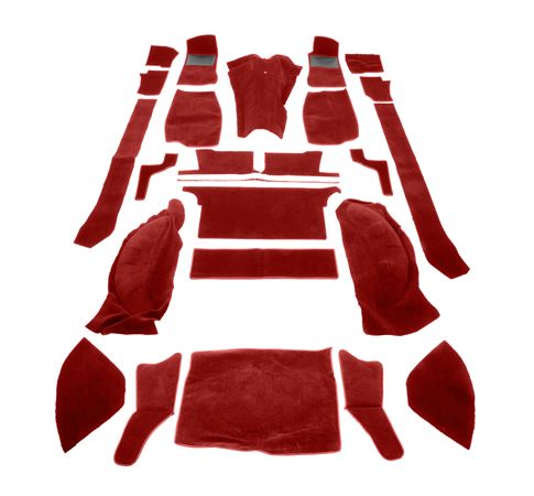 Carpet Set - OE Quality - Red - RHD - RP1229REDOE