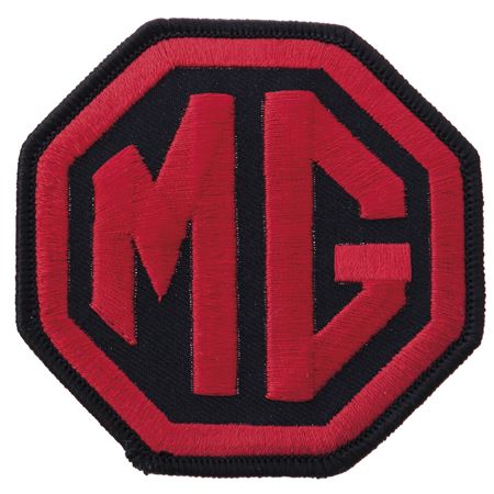 Embroidered Patch "MG" Logo Octagon Red/Black - RP1333