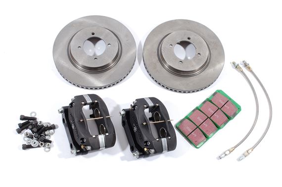 Uprated Brake Kit - 4 Pot Vented Alloy - MGB - All Models - Inc. Vented Discs (15 in Wheels Required) - RP1415