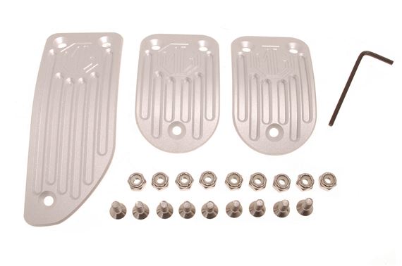 Aluminium Pedal Covers (3pc) - MGB 1976 to 1980 - RP1434LATE - Aftermarket
