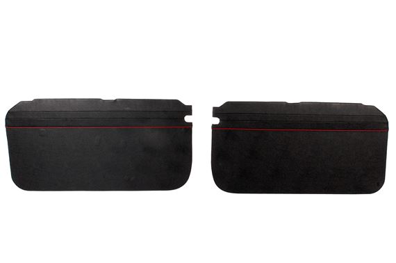 Door Liners - Pair - Black with Red Piping - RP1467BLACKRP