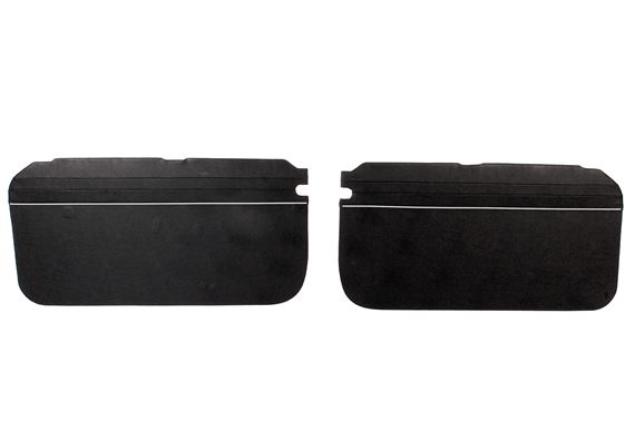 Door Liners - Pair - Black with White Piping - RP1467BLACKWP