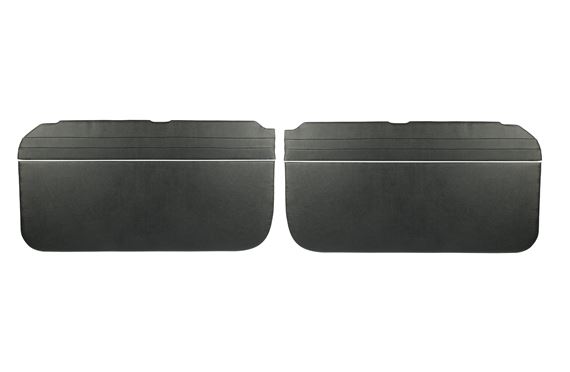 Door Liners - Pair - Black with White Piping - RP1468BLACKWP