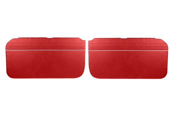 Door Liners - Pair - Red with White Piping - RP1468REDWP
