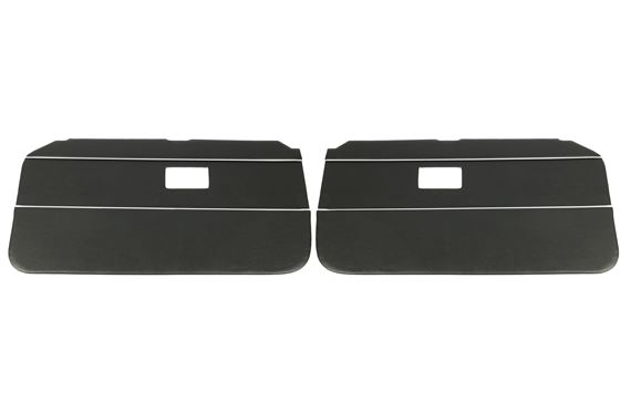 Door Liners - Pair - Black with White Piping - RP1469BLACKWP