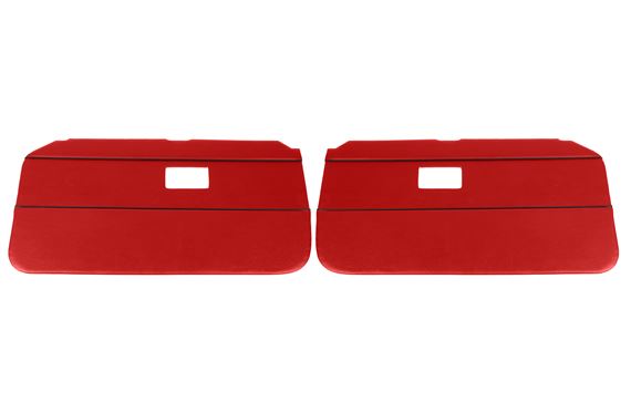 Door Liners - Pair - Red with Black Piping - RP1469REDBP