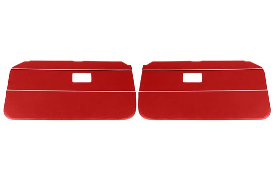 Door Liners - Pair - Red with White Piping - RP1469REDWP