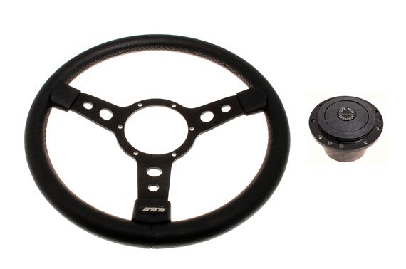 Steering Wheel 14" Vinyl With Black Centre Black Boss - RP1519 - Mountney 