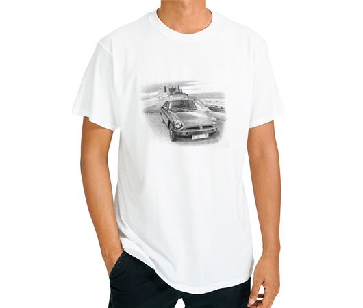 MGB GT Rubber Bumper - T Shirt in Black & White