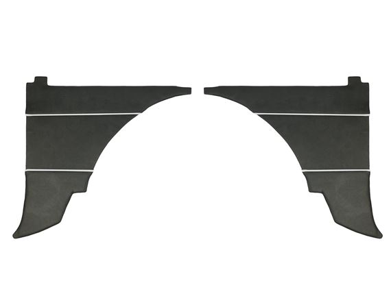 Rear Quarter Liners - Pair - Black with White Piping - RP1578BLACKWP