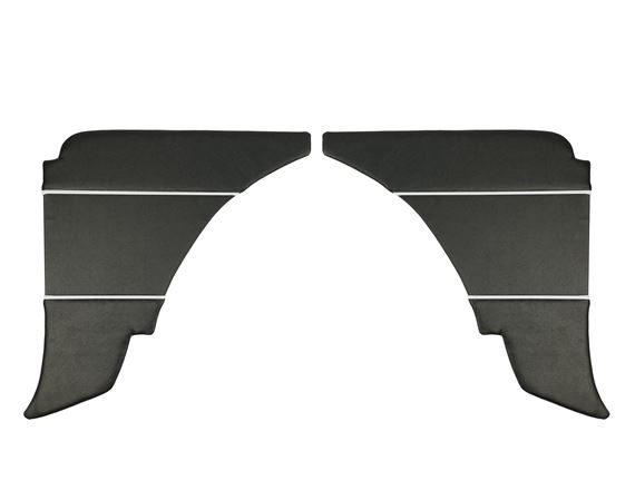 Rear Quarter Liners - Pair - Black with White Piping - RP1579BLACKWP