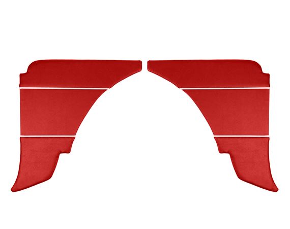 Rear Quarter Liners - Pair - Red with White Piping - RP1579REDWP