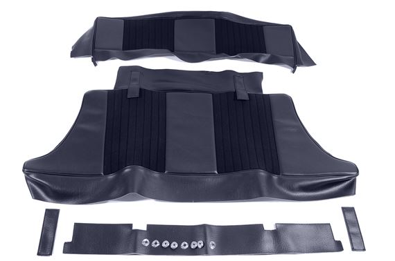 Rear Seat Cover Set - Cloth/Vinyl - Navy - RP1591NAVY