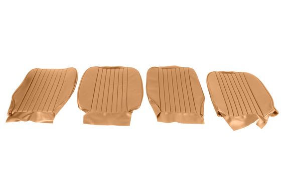 Front Seat Cover Set - Pair - Leather - Biscuit - RP1594BISCUIT