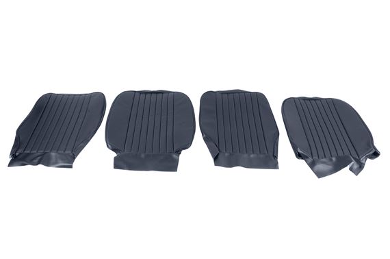 Front Seat Cover Set - Pair - Leather - Navy - RP1594NAVY