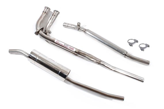 Stainless Steel Exhaust System - MGB - 3 Piece - Bomb - RP1672BMB