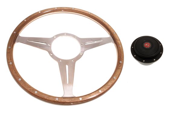 Moto-Lita Steering Wheel & Boss Kit - 14 Inch Wood - Flat With Slots - RP1688