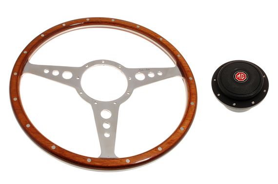 Moto-Lita Steering Wheel & Boss Kit - 14 Inch Wood - Flat With Holes - RP1767