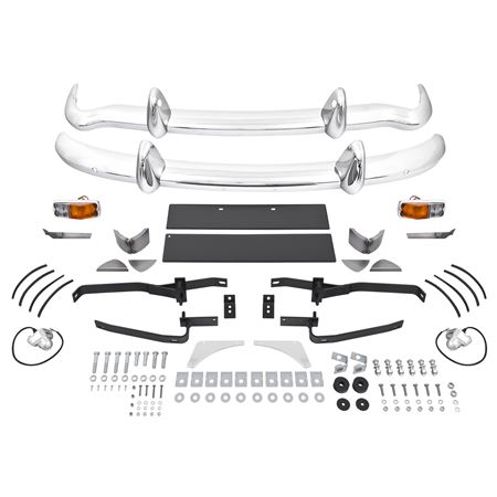 Bumper Conversion Kit - S/Steel Bumper with Chrome Overriders - RP1801SS