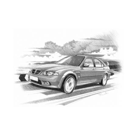 MG ZS Mk2 5 Door 2004on Personalised Portrait in Black & White - RP2220BW