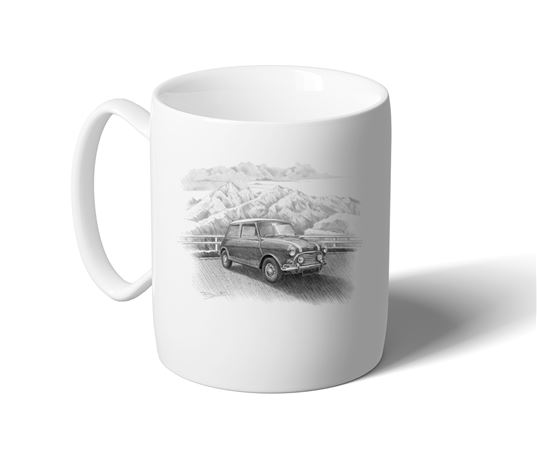 Mini Cooper or Cooper ‘S’ Mk3 Mug - Black & White with Reg - RP2230BWMUG