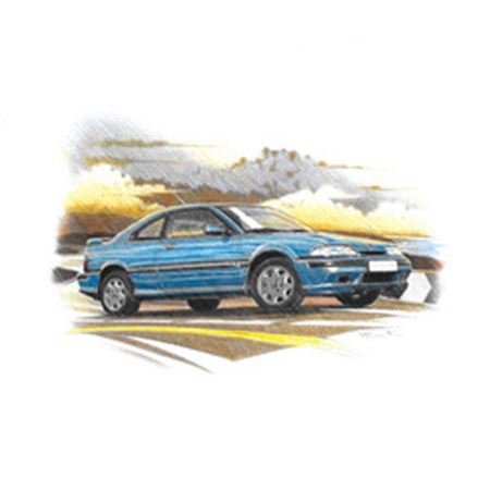 Rover 200 Coupe 1992-1998 Personalised Portrait in Colour - RP2236COL