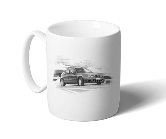 Rover 200 Mk3 5 Door 1995on Mug - Black & White with Reg - RP2238BWMUG