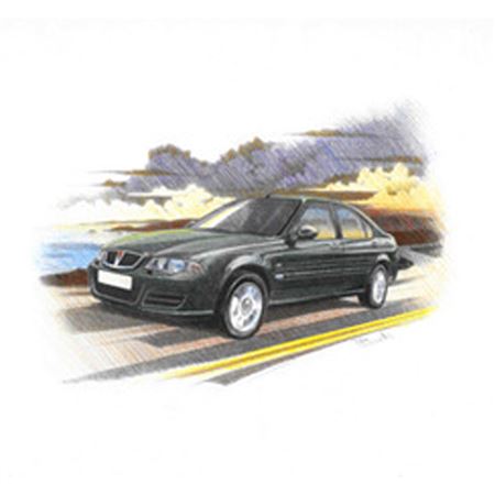 Rover 45 MkII Saloon Personalised Portrait in Colour - RP2241COL