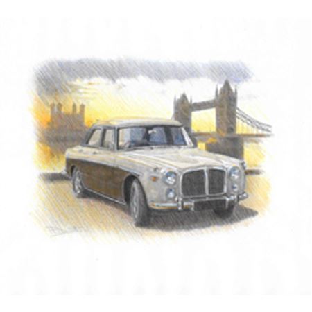 Rover P5 3.5 Saloon (London Setting) Personalised Portrait in Colour - RP2251COL