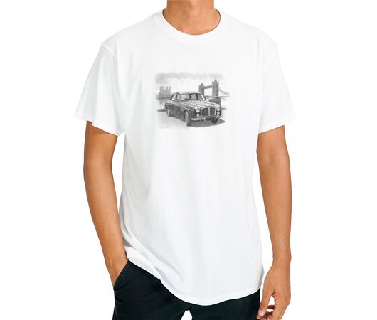 Rover P5 3.5 Saloon (London Setting) - T Shirt in Black & White - RP2251TSTYLE