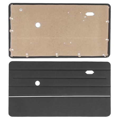 Door Panel (pair) Black/Chrome Strip - RP2507BLACK