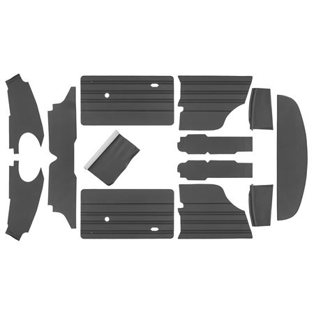 Trim Kit (oval speedo) Saloon 70-73 Black - RP2665BLACK