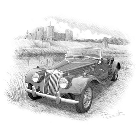 MG TF Roadster ’53-’55 Portrait B/W - RP3145BW