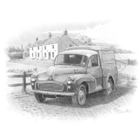 Morris 1000 Van Portrait B/W - RP3151BW