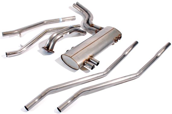 Stainless Steel Standard Full Exhaust System - 304 Grade - TR5/TR6 Pi/CP TR6 Carb CC750001 to CF1 - RR1115SS
