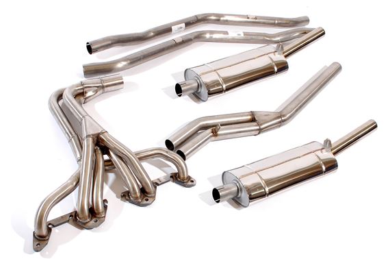Stainless Steel Sports Full Exhaust System - Twin Exit - TR5/250/6 - RR1509SS
