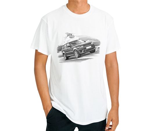 Range Rover Sport 2 S/Charged 2014 on - T Shirt in Black & White - RR2141TSTYLE