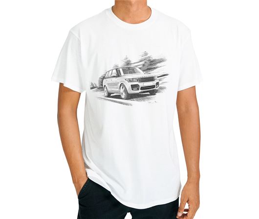 Range Rover V8 Overfinch - T Shirt in Black & White - RR2143TSTYLE