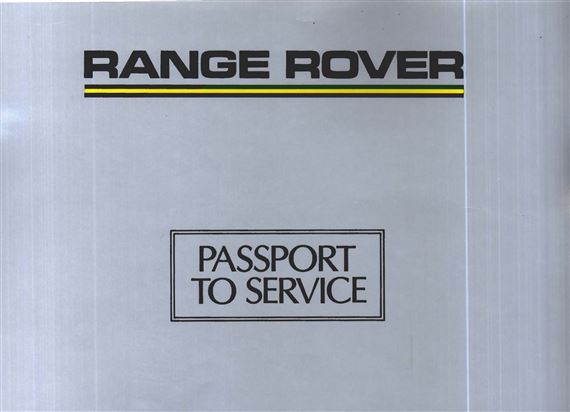 Passport-Service - Range Rover Classic - 1987 - RRNA1987PSGR - OTP