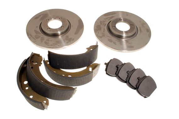 Front and Rear Brake Kit - Standard Discs/Pads/Shoes - RS1092