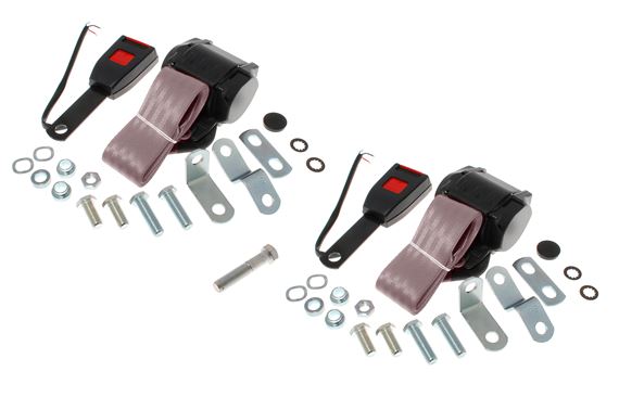 Front Seat Belt Kit Inertia Type (pair) - With wiring - Grey - RS1332WGREY - Securon