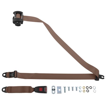 Rear Seat Belt Kit - 3 Point Inertia Type - Each - Beige - RS1394INRKBGE - Securon