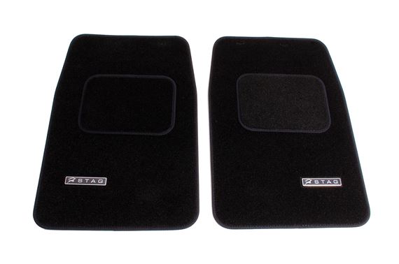 Triumph Stag Front Footwell Overmats - Black - Pair - RHD & LHD - RS1453BLACK