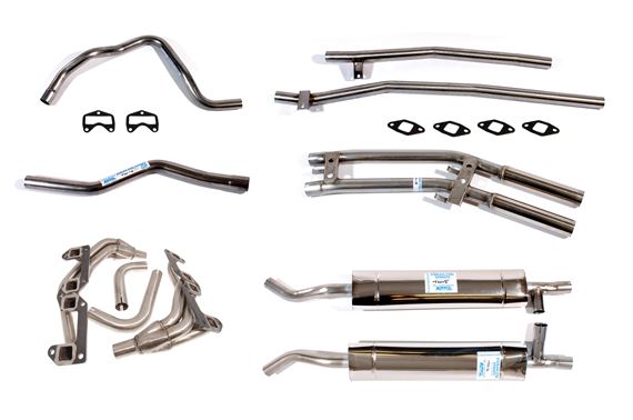 Stainless Steel Sports Exhaust System Triumph V8 - Type 65 Auto - Small Bore Tail Pipes - RS1608